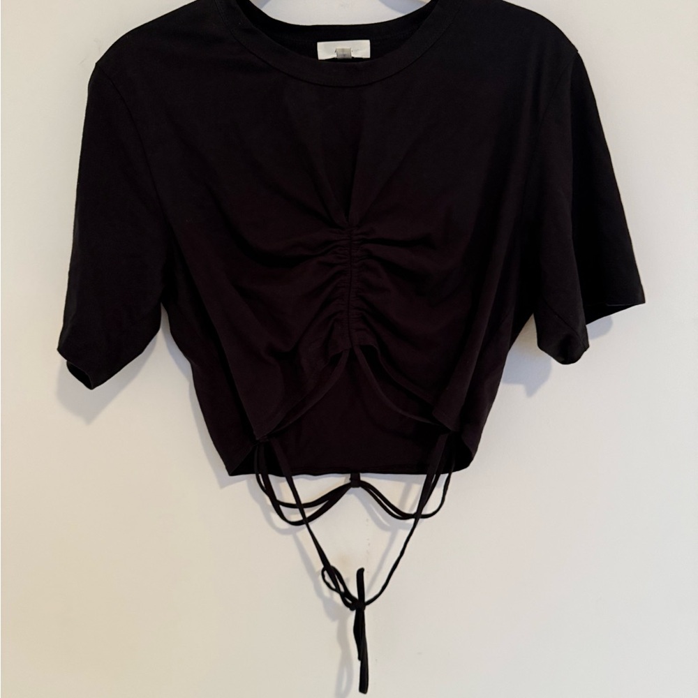 A.L.C. Jane Tie Front Crop Top - Picture 2 of 5